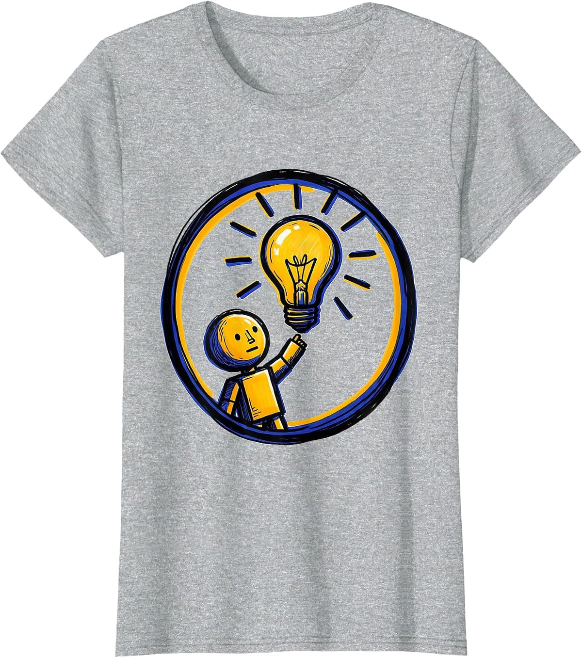 Special Education Teacher Lightbulb Moment Gift T-Shirt - Heather Grey