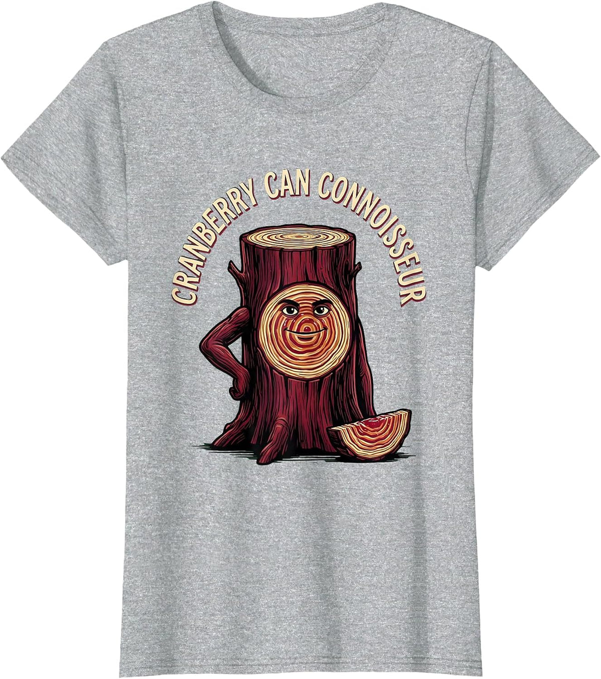 Cranberry Can Connoisseur Funny Thanksgiving Canned T-Shirt - Heather Grey