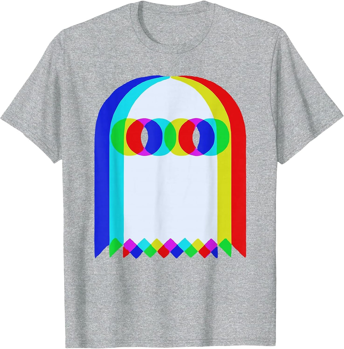 Ghost Trippy Vaporwave Halloween Techno Rave EDM DJ Music T-Shirt - Heather Grey