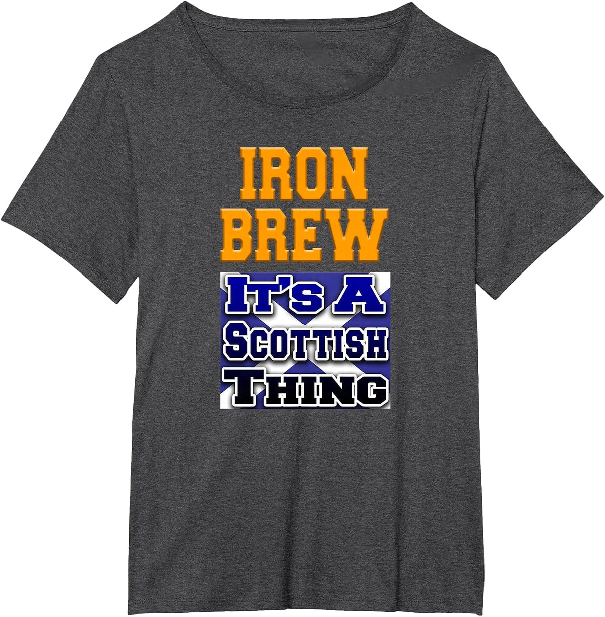 Iron Brew A Scottish Thing Scotland Soda Can T-Shirt - Dark Heather Grey
