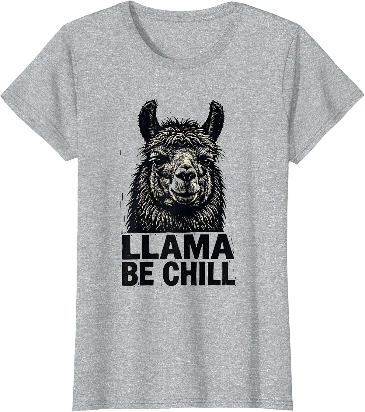 Women's Llama Be Chill Funny Llama Lover Alpaca Gift T-Shirt - Heather Grey