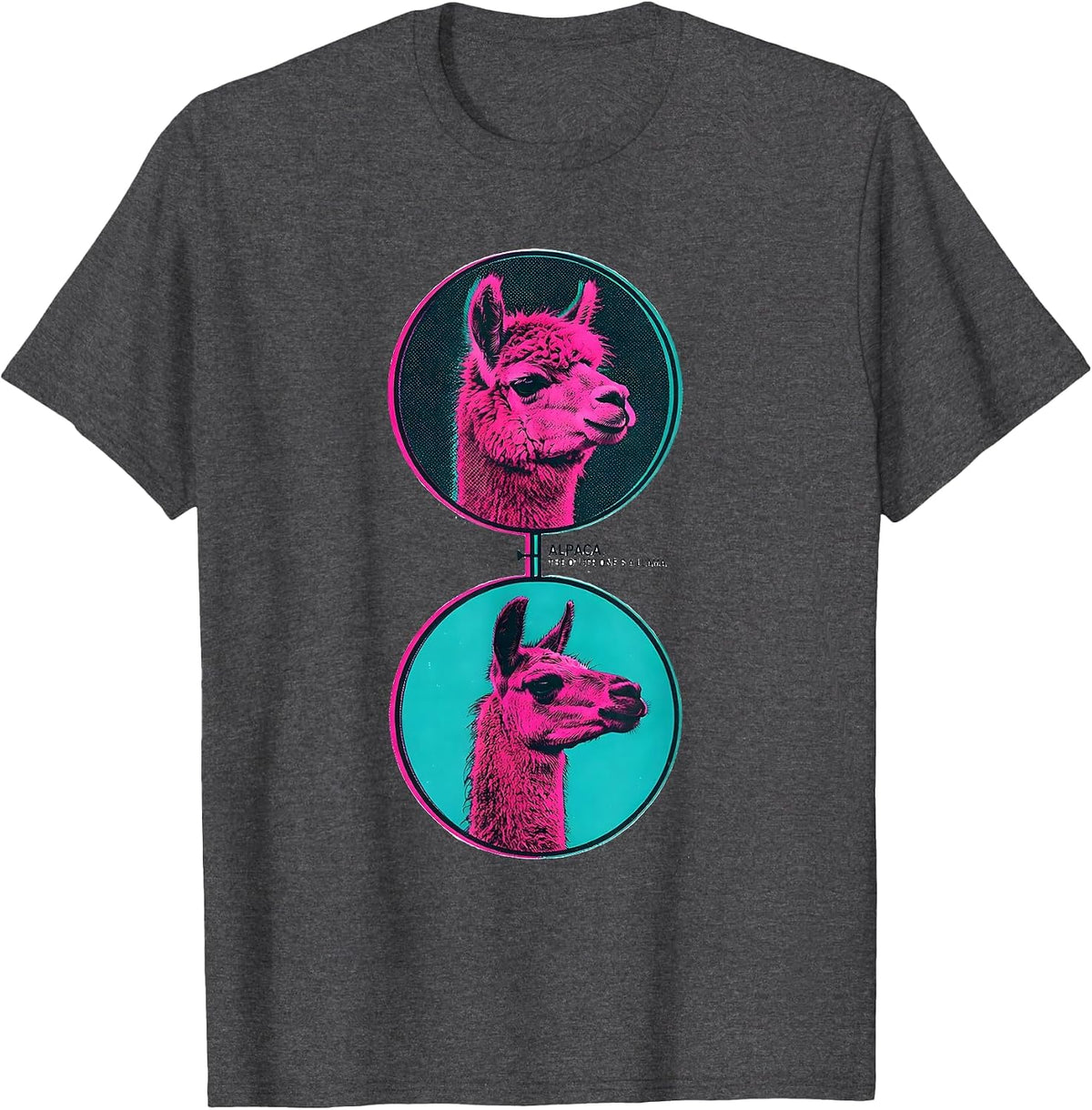 Alpaca The Other One's A Llama Funny Alpaca Lover Men Humor T-Shirt - Dark Heather Grey