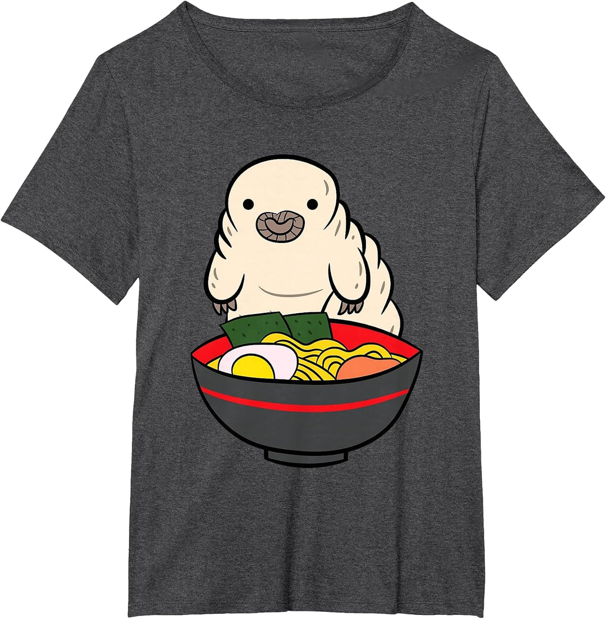 Funny Tardigrade Lover Tardigrade Ramen T-Shirt - Dark Heather Grey