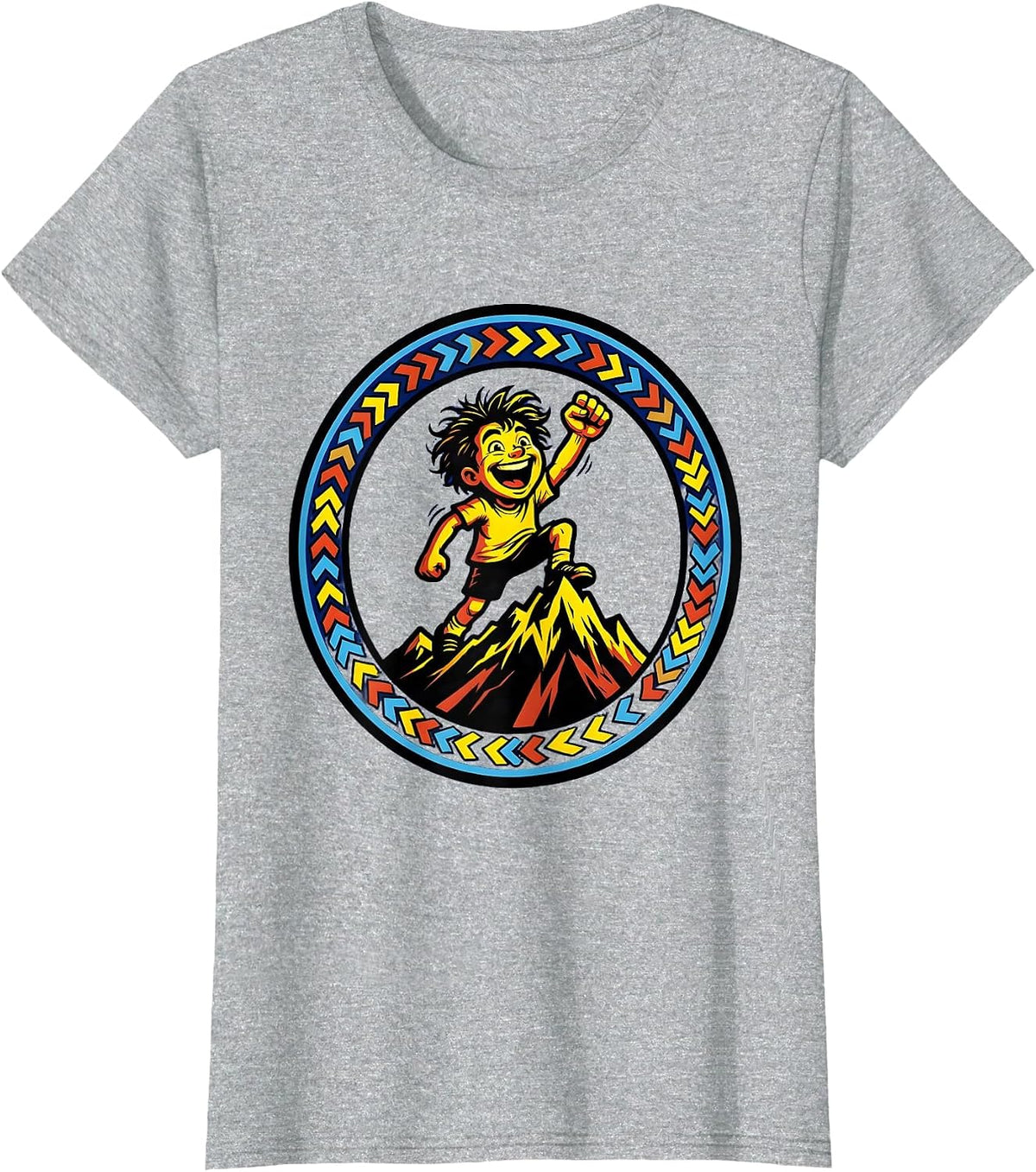 Down Syndrome Awareness Triumph Mountain Top T-Shirt - Heather Grey