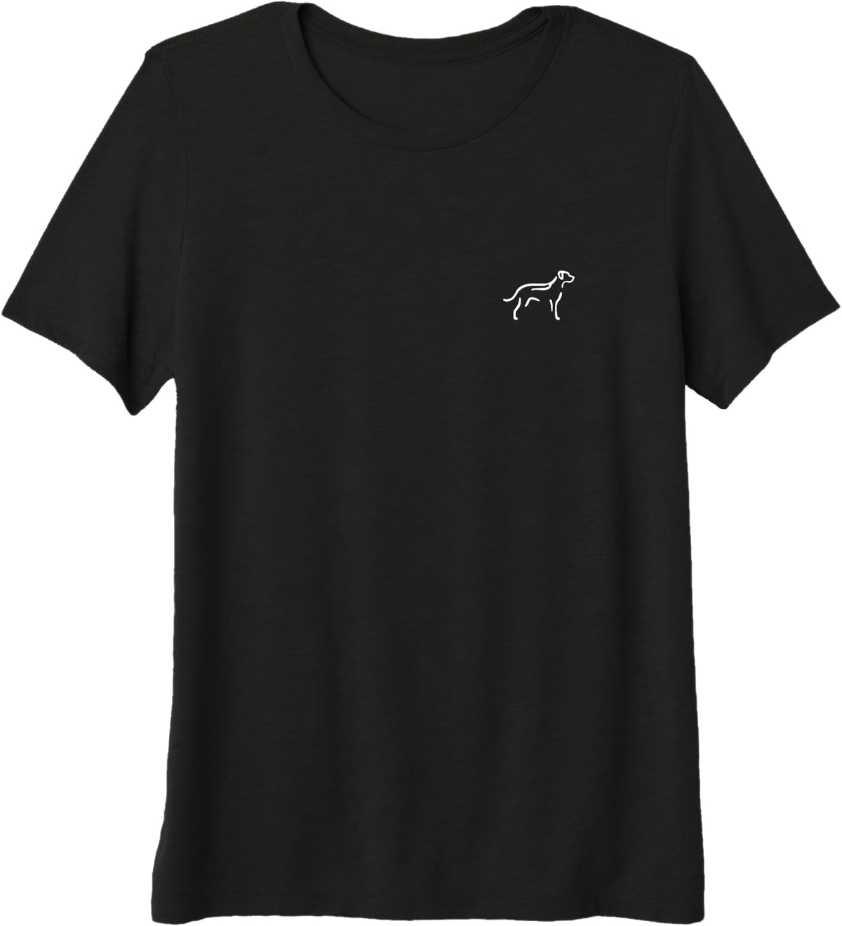 Simple Minimalist Badge Patch Line Art Rhodesian Ridgeback Premium Tri-Blend T-Shirt - Black