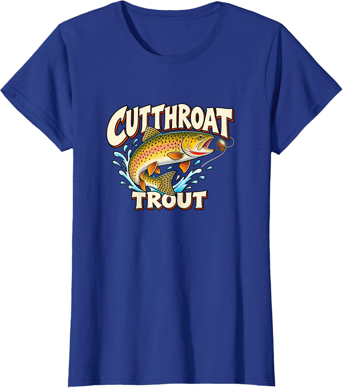 Cutthroat Trout Fly Fishing Species Angler Humor T-Shirt - Royal Blue