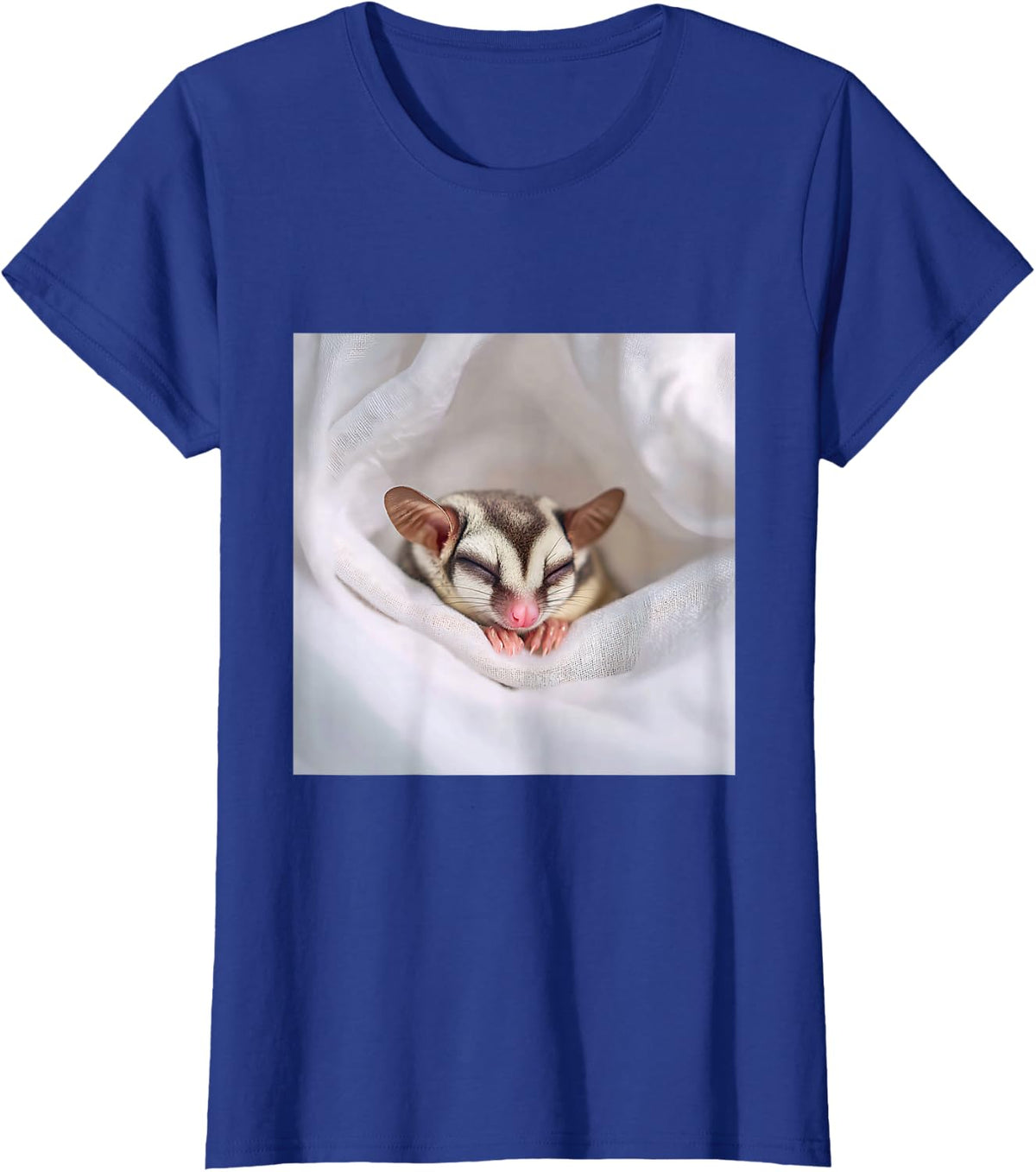 Sleeping Sugar Glider Cute Marsupial Animal T-Shirt - Royal Blue