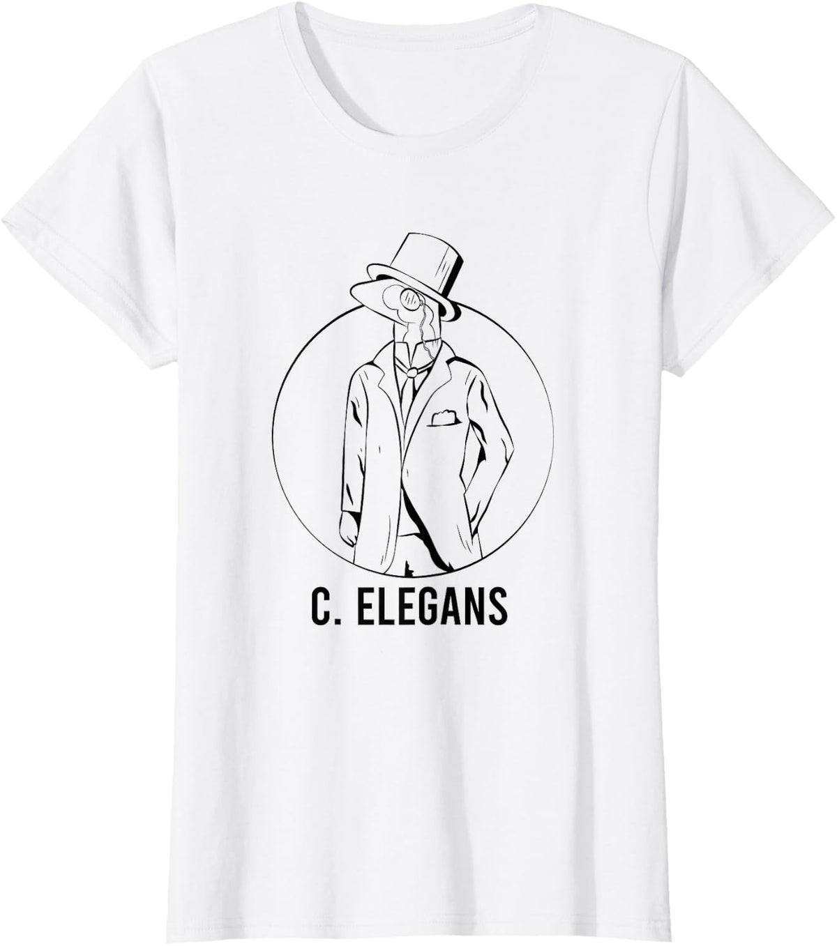 C Elegans Caenorhabditis Nematode Biology Bacteria Biologist T-Shirt - White