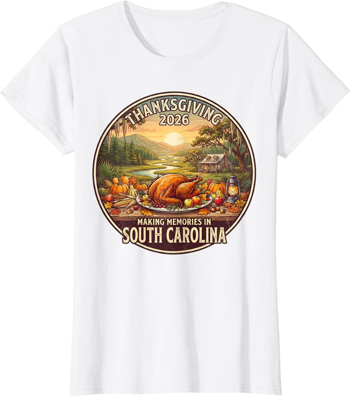South Carolina Thanksgiving 2026 Family Vacation Reunion T-Shirt - White