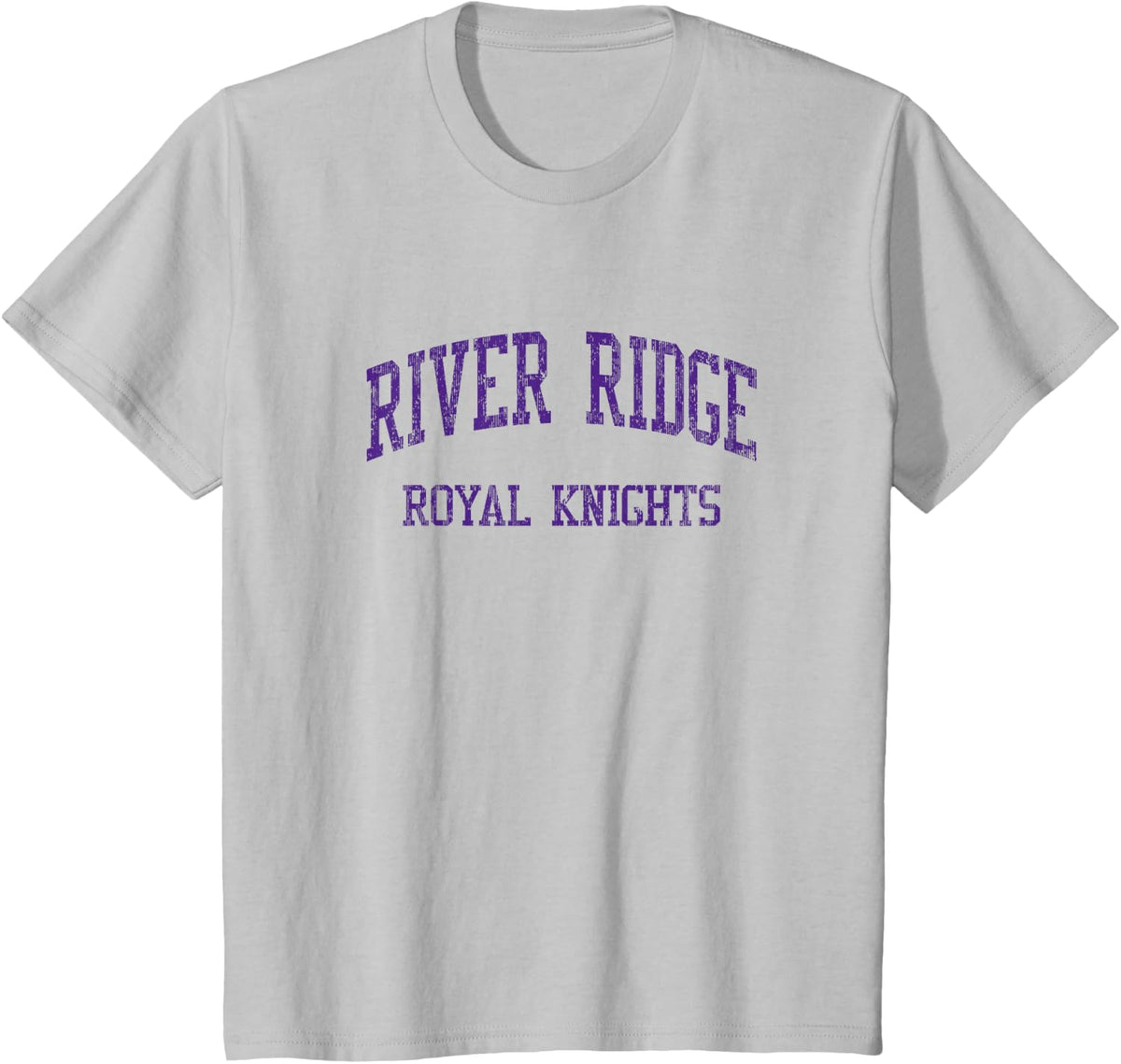 River Ridge High School HS New Port Richey FL Vintage Sports T-Shirt - Silver Grey