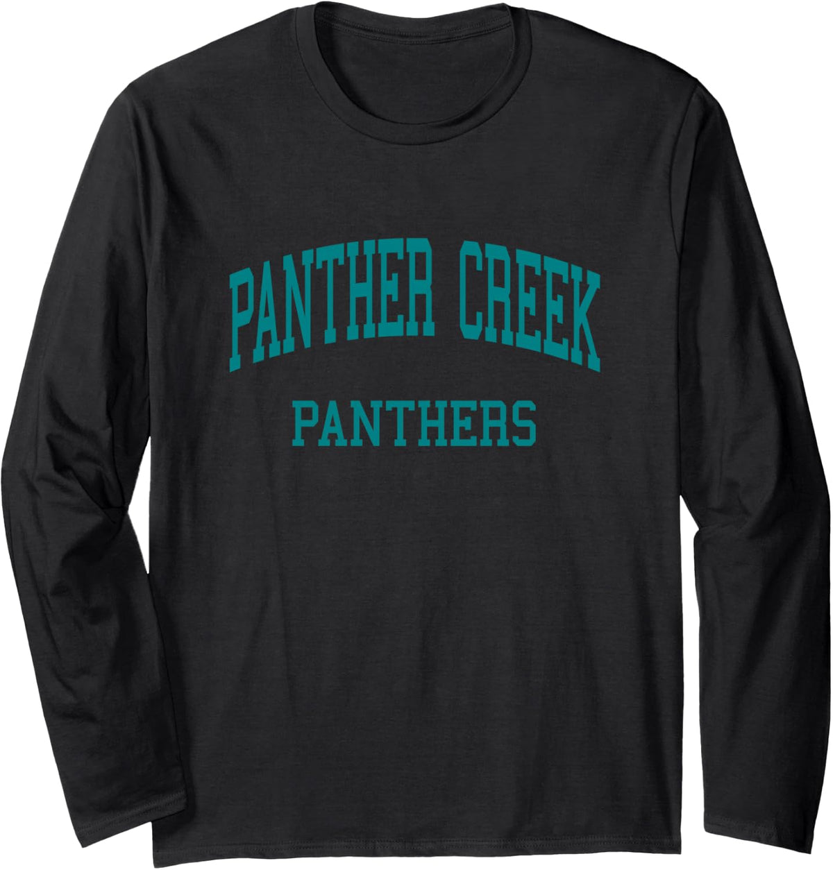 Panther Creek High School HS Frisco TX Retro Sports Long Sleeve T-Shirt - Adult Unisex Black
