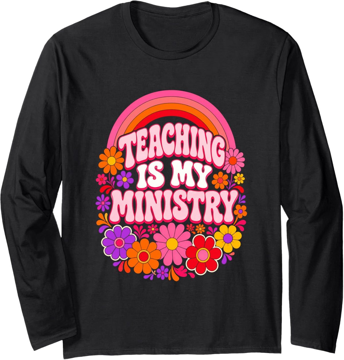 Women Teacher Long Sleeve T-Shirt - Adult Unisex Black