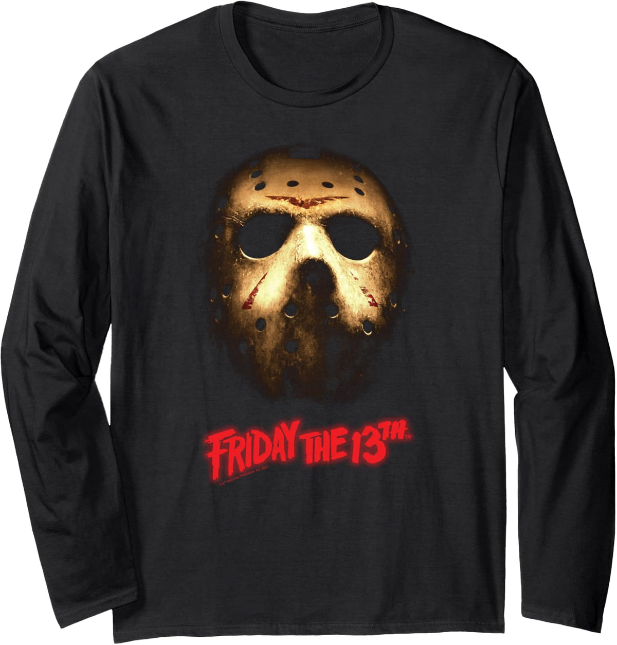 Friday The 13th - Mask Fade Long Sleeve T-Shirt - Adult Unisex Black