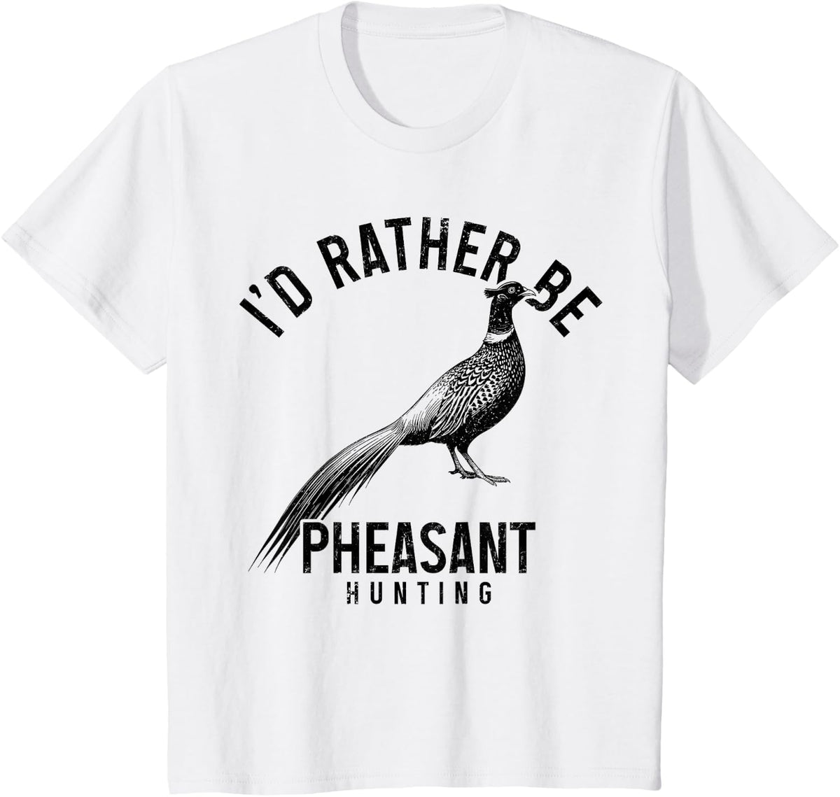 Pheasant Hunting Hunter Vintage T-Shirt - White