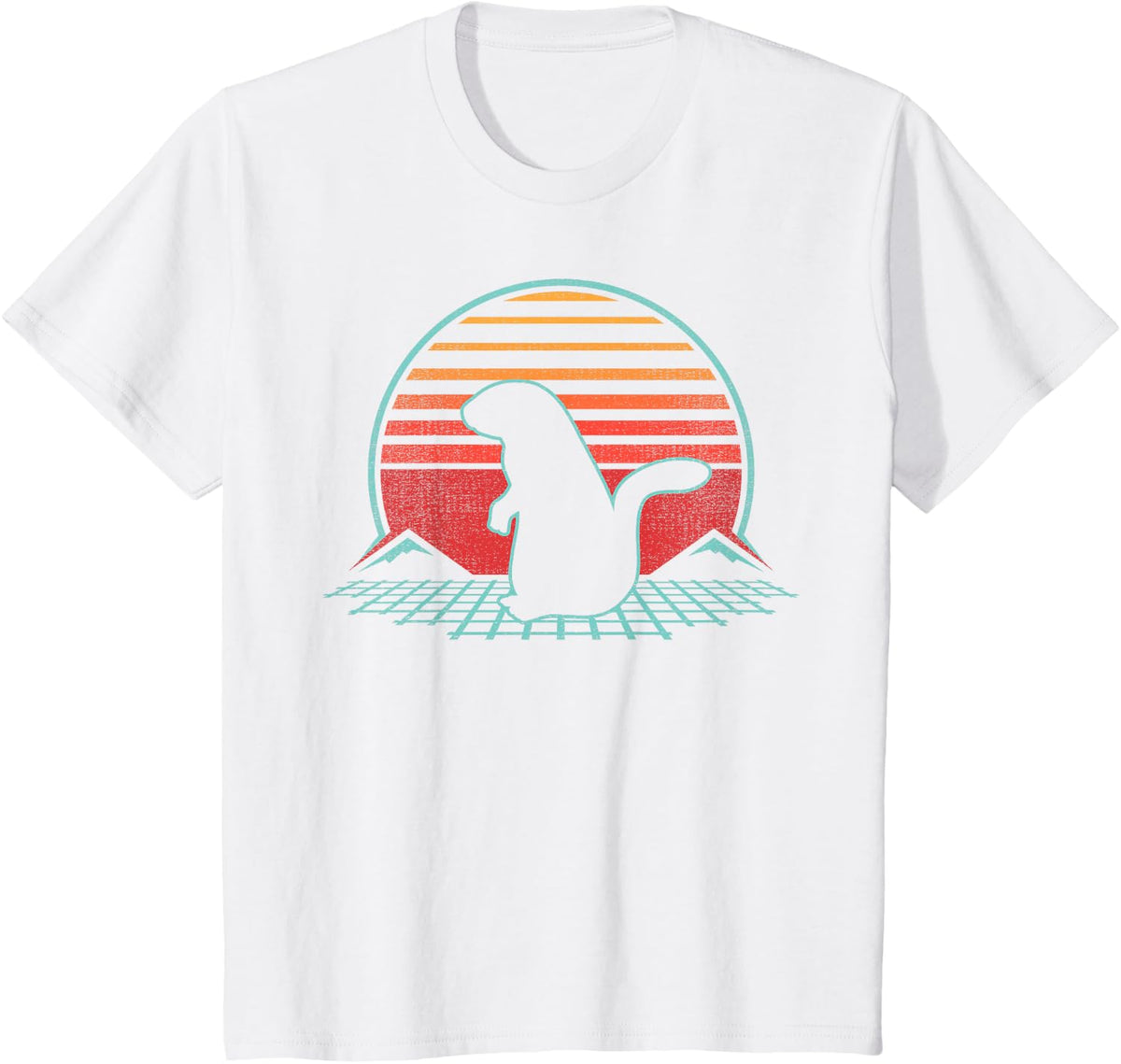 Groundhog Day Animal Retro Vintage 80s Style T-Shirt - White