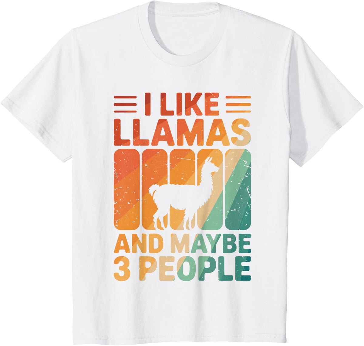 Funny Llama Art for Men Women Kids Alpaca Gag Llama Lover T-Shirt - White