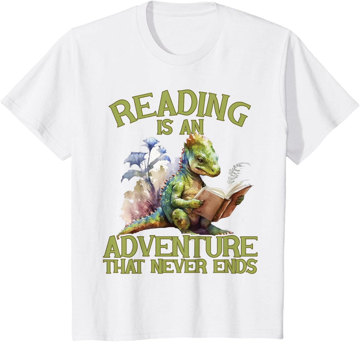 Reading Is An Adventure That Never Ends Teacher Reading T-Shirt - White
