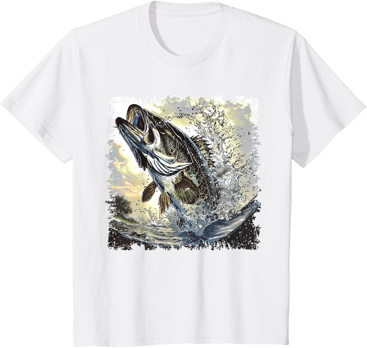 Fishing for Bass Fishing Bass Whisperer T-Shirt - White