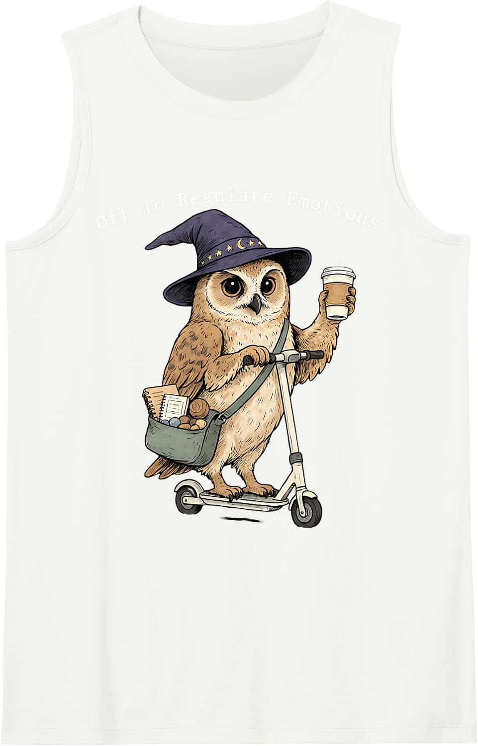 Off to Regulate Emotions Funny Mental Health Sleeveless Tank Top - White