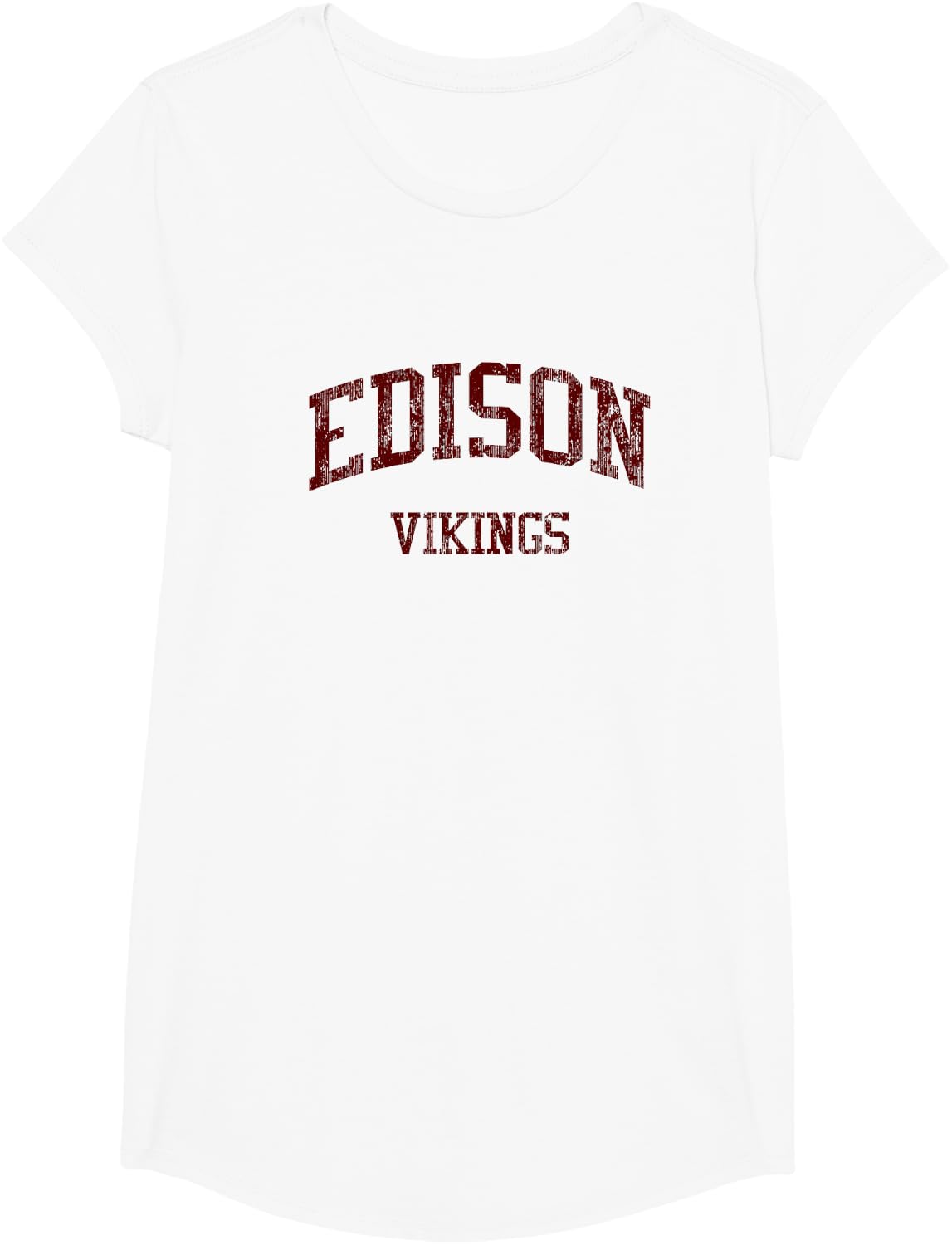 Edison High School HS Stockton CA Vintage Sports T-Shirt - Girls White