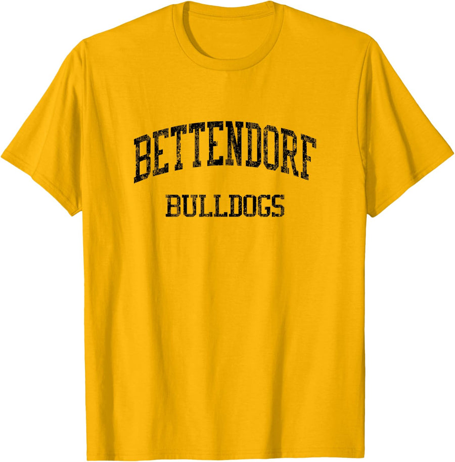 Bettendorf High School HS Bettendorf IA Vintage Sports T-Shirt - Golden Yellow