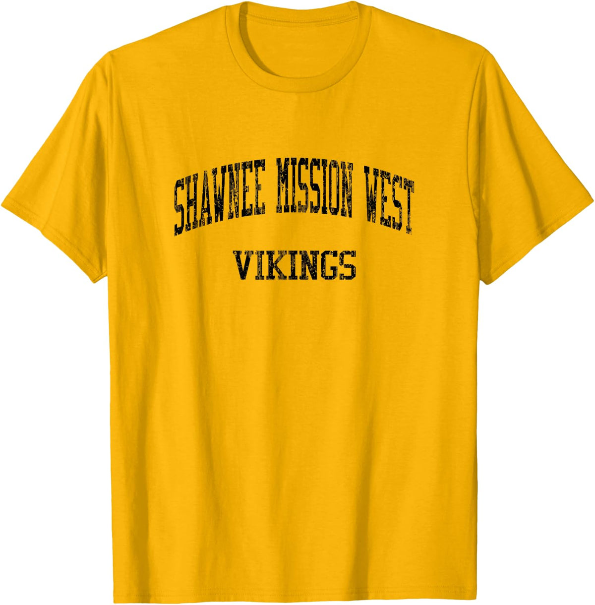 Shawnee Mission West High School HS Overland Park KS Vintage T-Shirt - Golden Yellow
