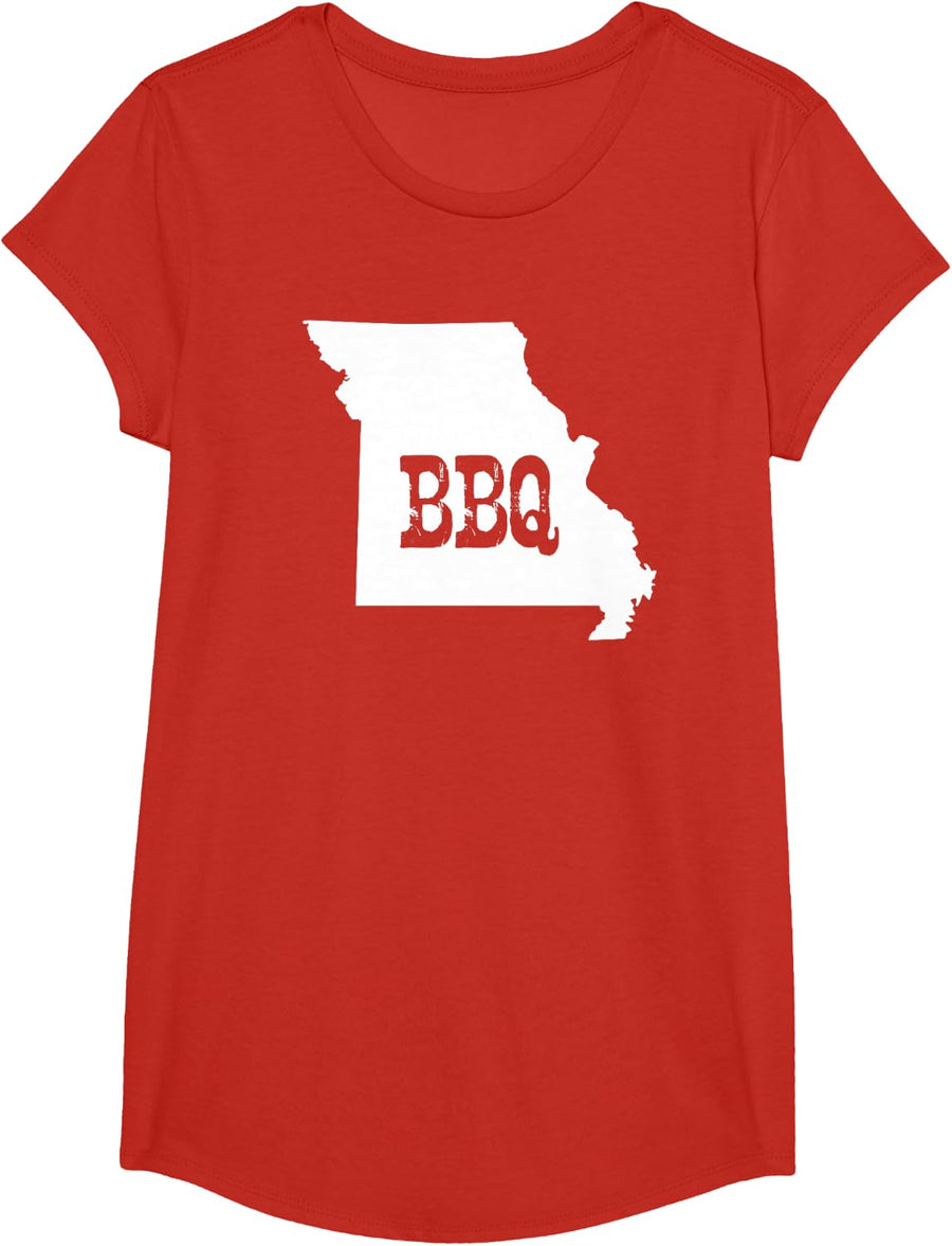 Official Missouri BBQ T-Shirt - St. Louis Barbecue Shirt T-Shirt - Girls Red