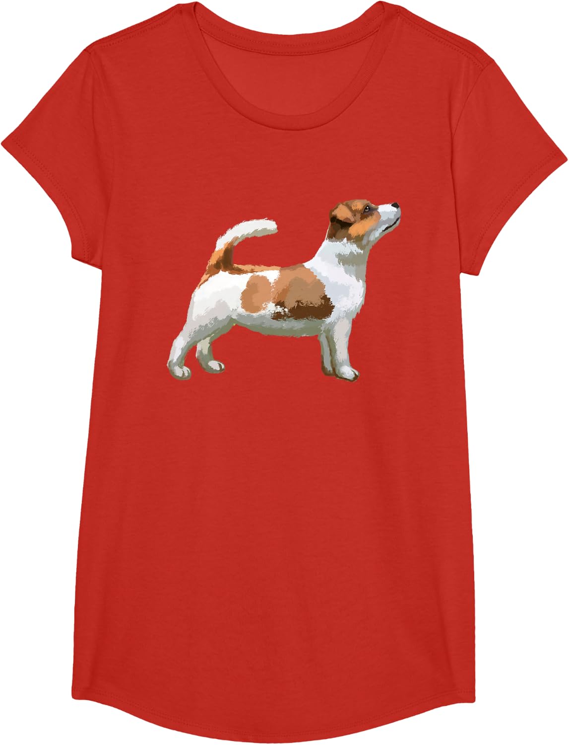 Jack Russell Terrier Dog T-Shirt - Girls Red