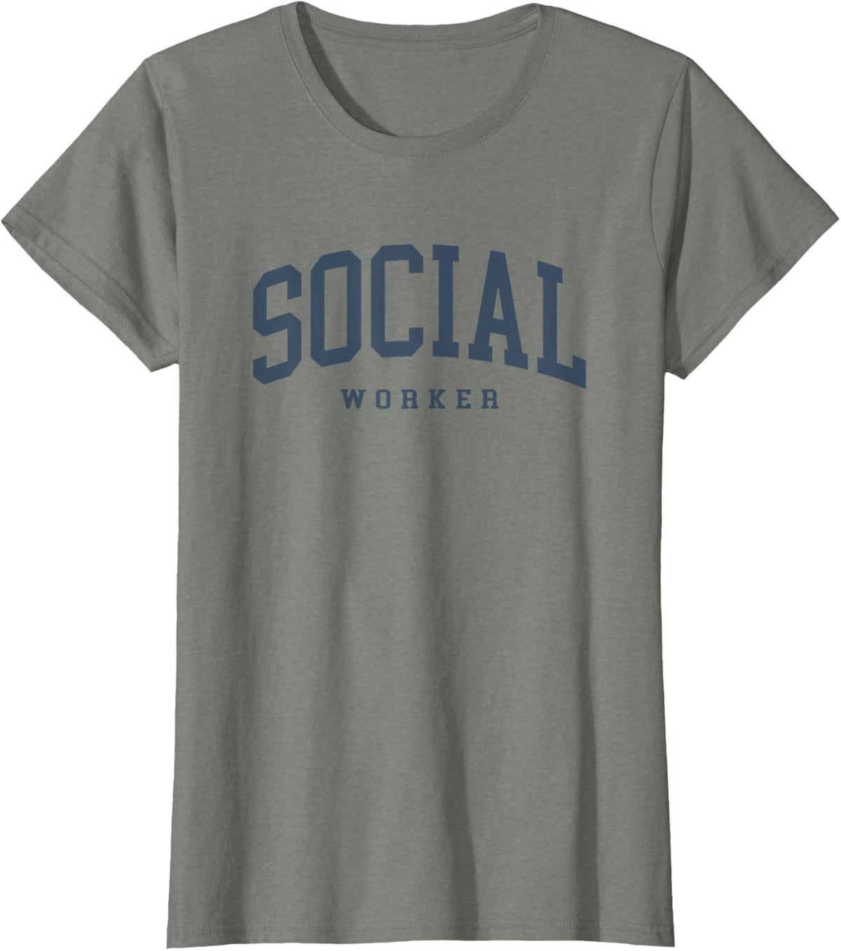 Funny Social Worker Retro School Social Worker Graduation T-Shirt - Olive Heather