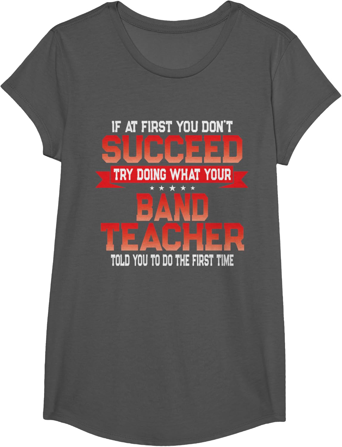 Fun Band Teacher Joke - Funny School Music Quote Men Women Kids T-Shirt - Girls Asphalt Grey