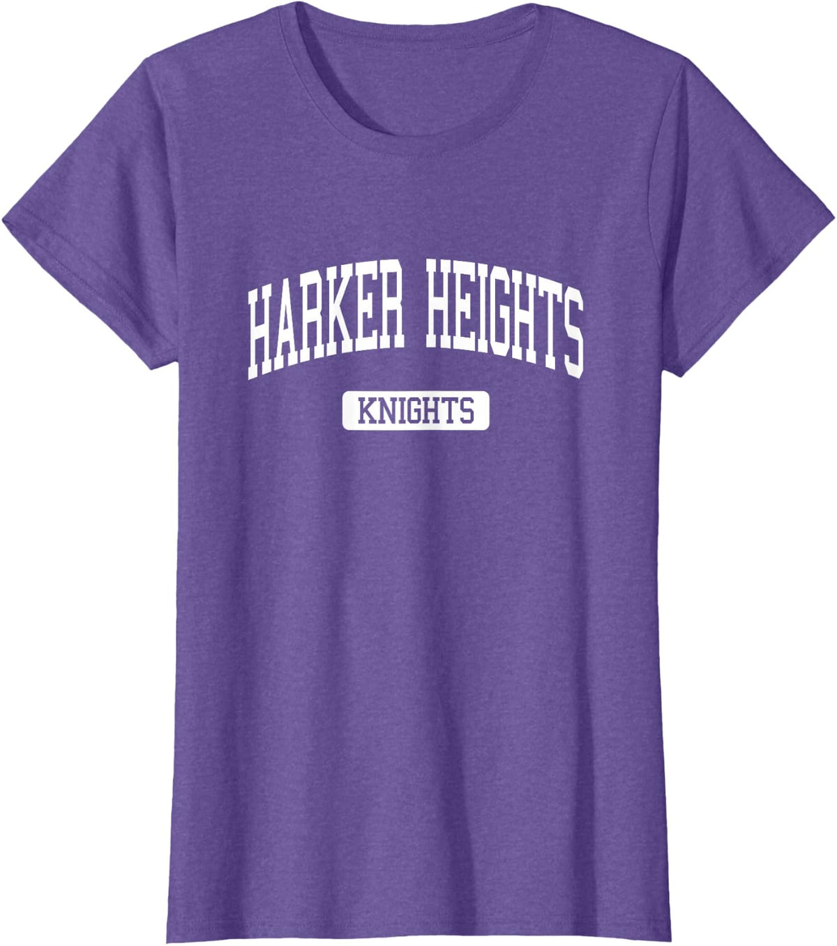 Harker Heights High School HS Harker Heights TX Varsity SPOR T-Shirt - Purple Heather