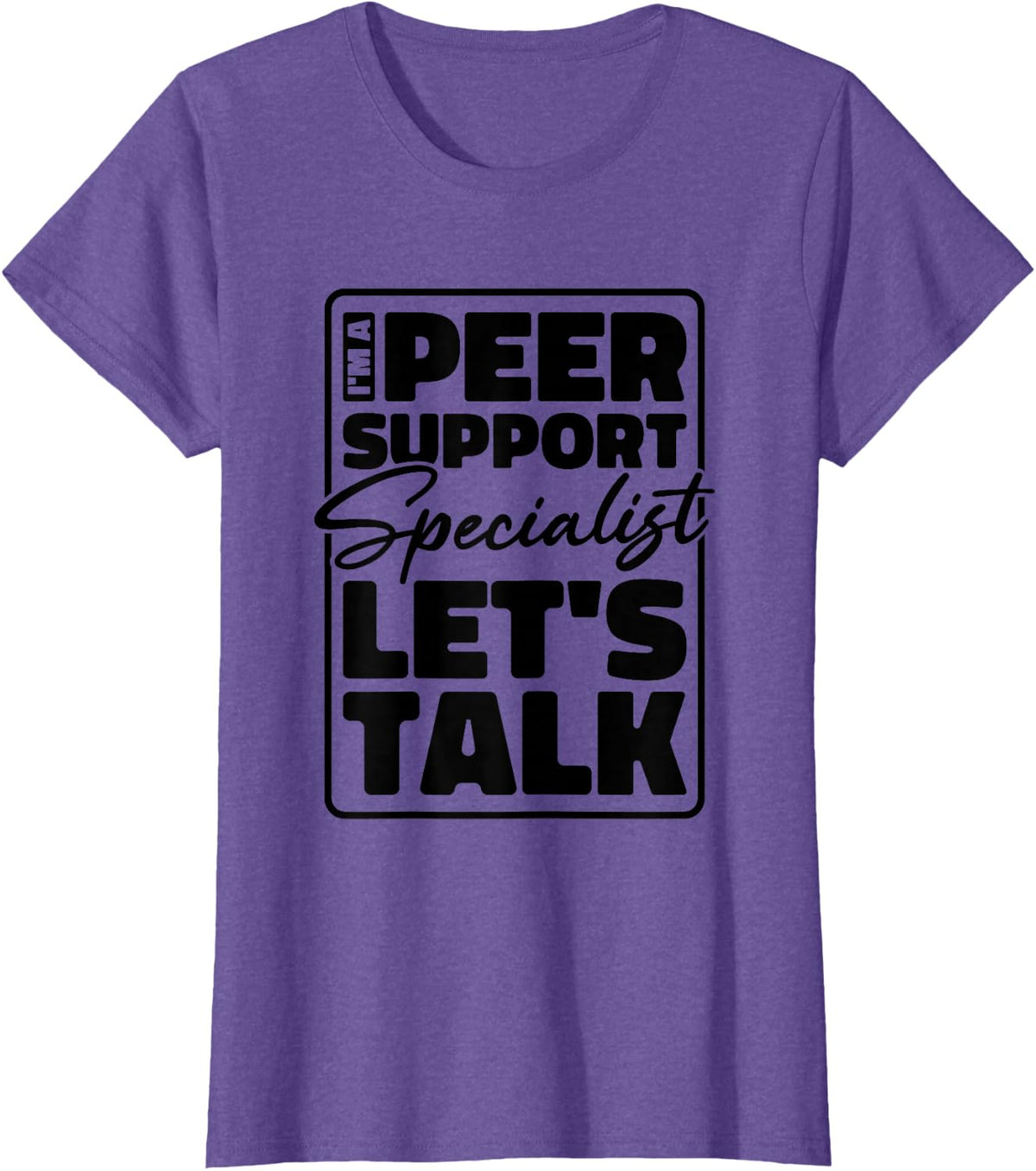 Peer Coach Peer Support, Peer Support Specialist T-Shirt - Purple Heather