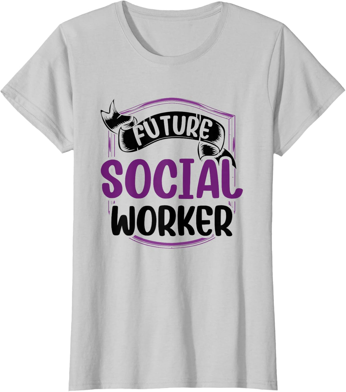 Future Social Worker Job Work Graduation T-Shirt - Silver Grey
