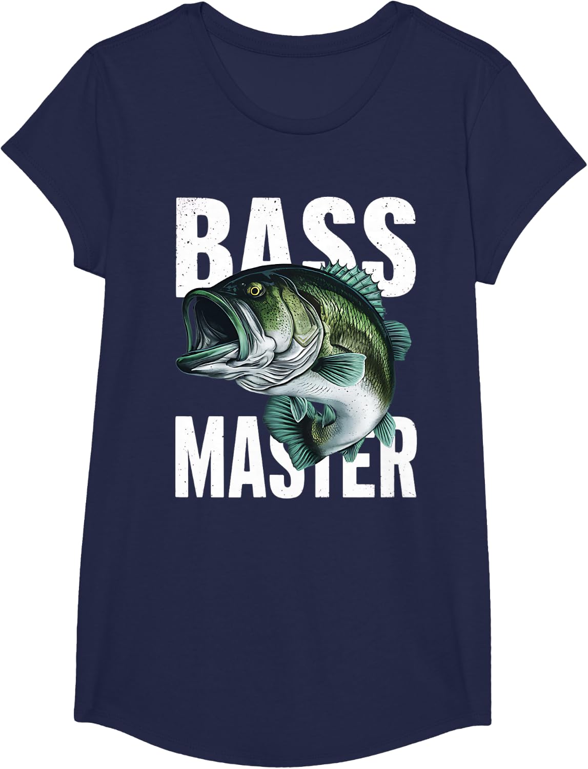 Bass Master Intricate Largemouth Bass Fishing Tees T-Shirts for Men - Girls Navy Blue