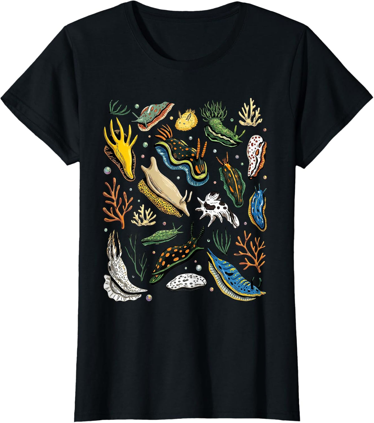 Aquarium Biologist Slug Aquarist Sea Slugs T-Shirt - Black