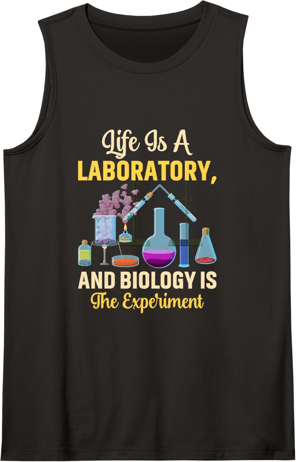 Biology Experiment Biologist Microbiology Lover Sleeveless Tank Top - Black
