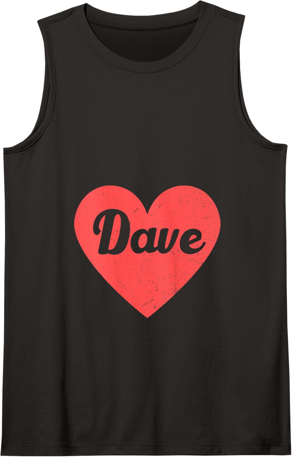 I Heart Dave - First Names and Hearts, I Love Dave Tank Top - Black