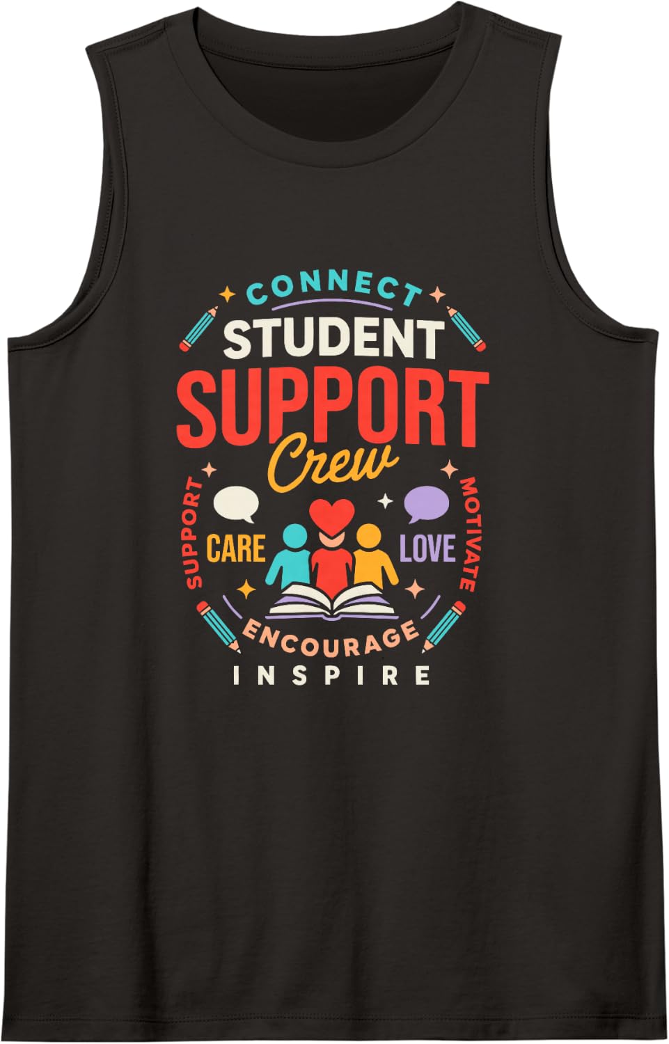 Support the Student Services Squads and a Social Worker Tank Top - Black