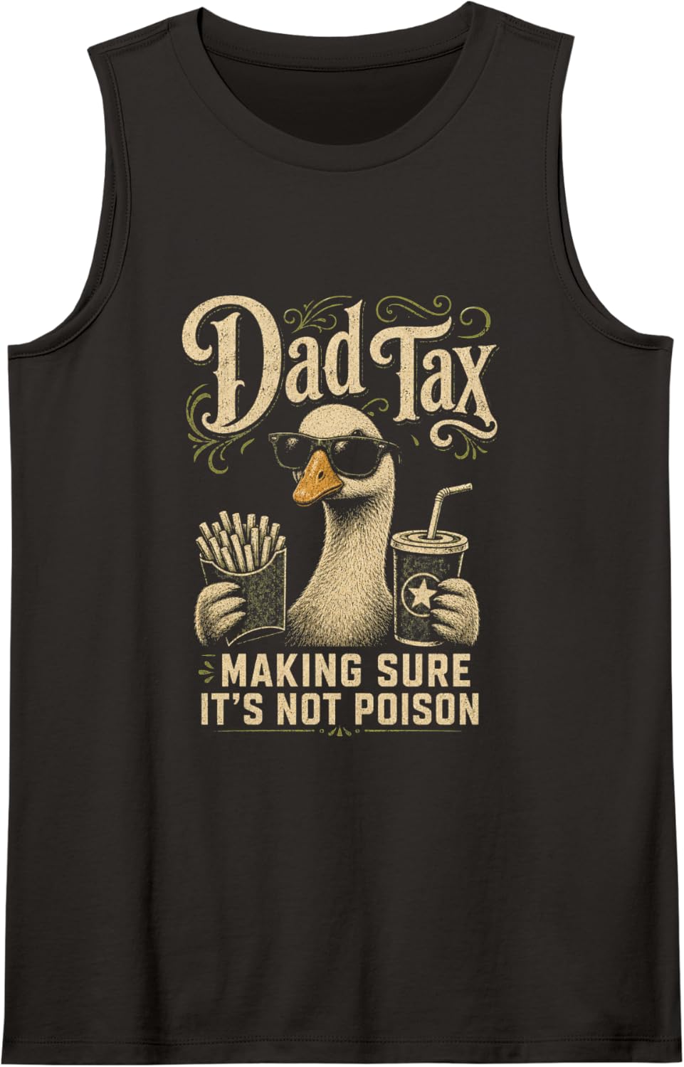Snack Food Tank Top - Black