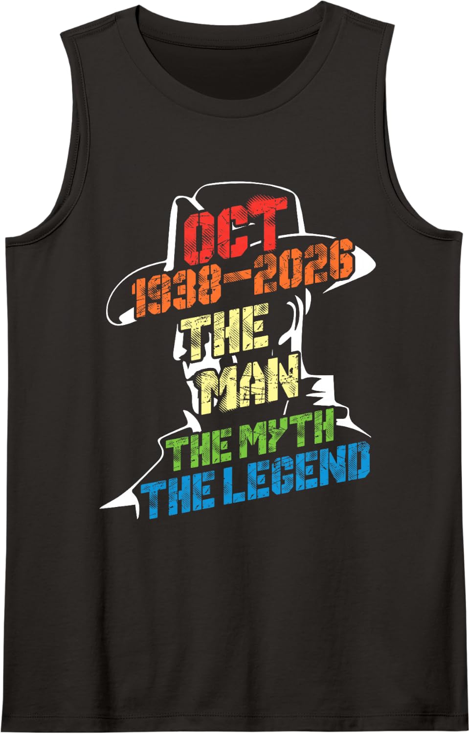 October 1938 2026 The Man The Myth The Legend 88 Years Old Tank Top - Black