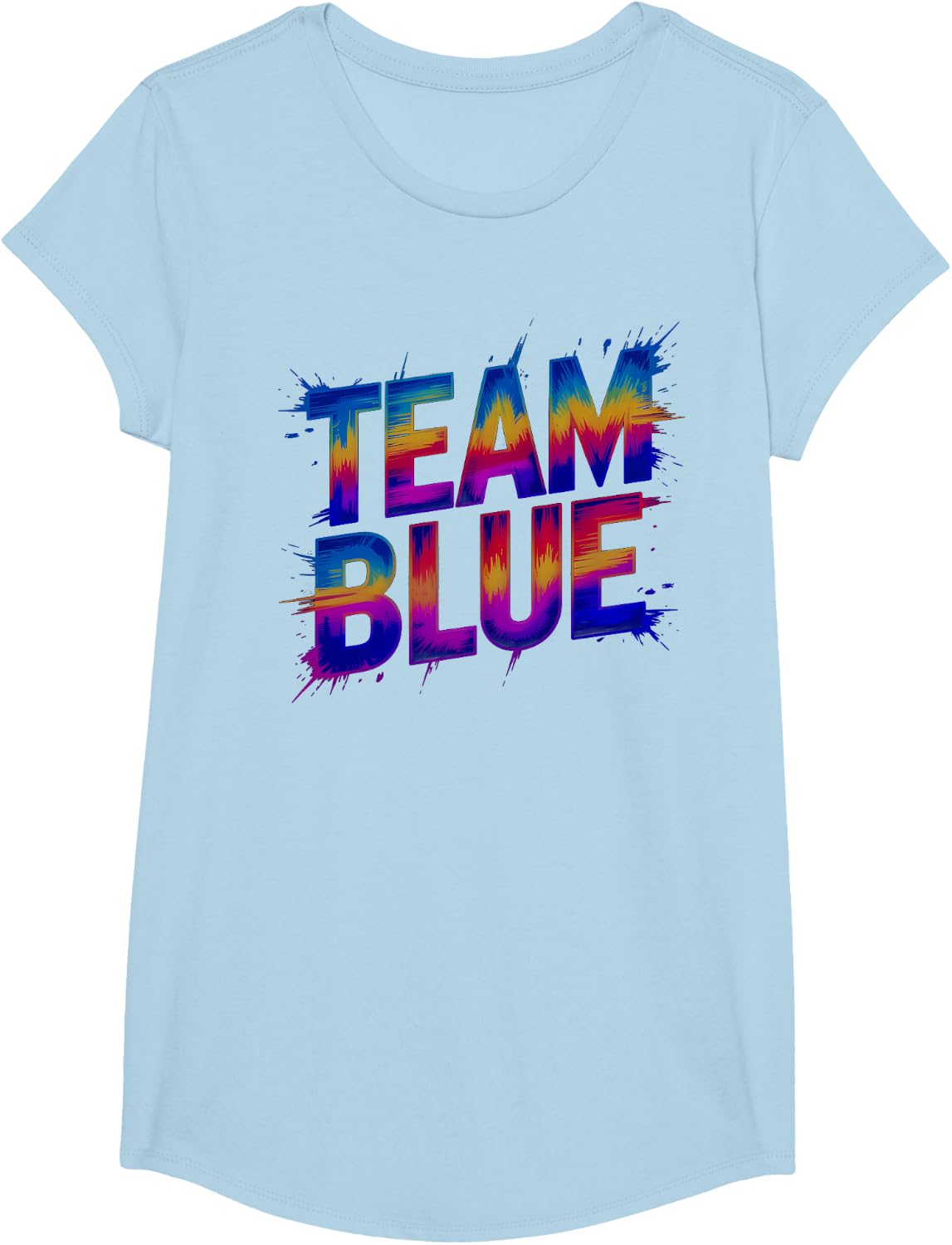 Bruh Team Blue Field Day Vibes Only Teacher Kids Game Cheer T-Shirt - Girls Baby Blue