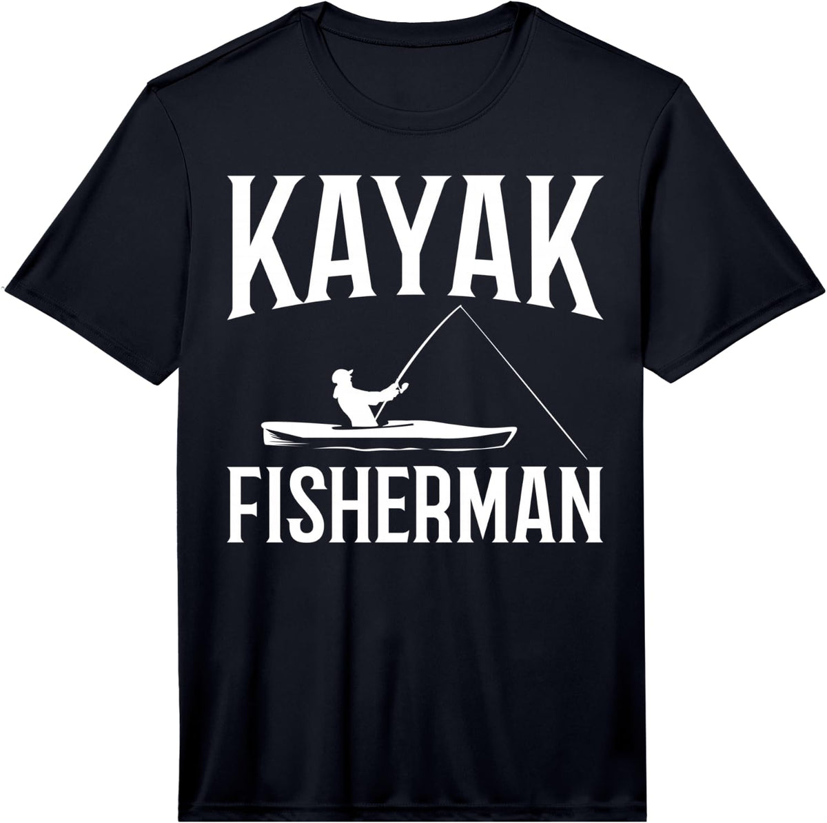 Mens Kayak Fishing Kayak Fisherman Kayak Lover Fishing Kayak Performance T-Shirt - Black