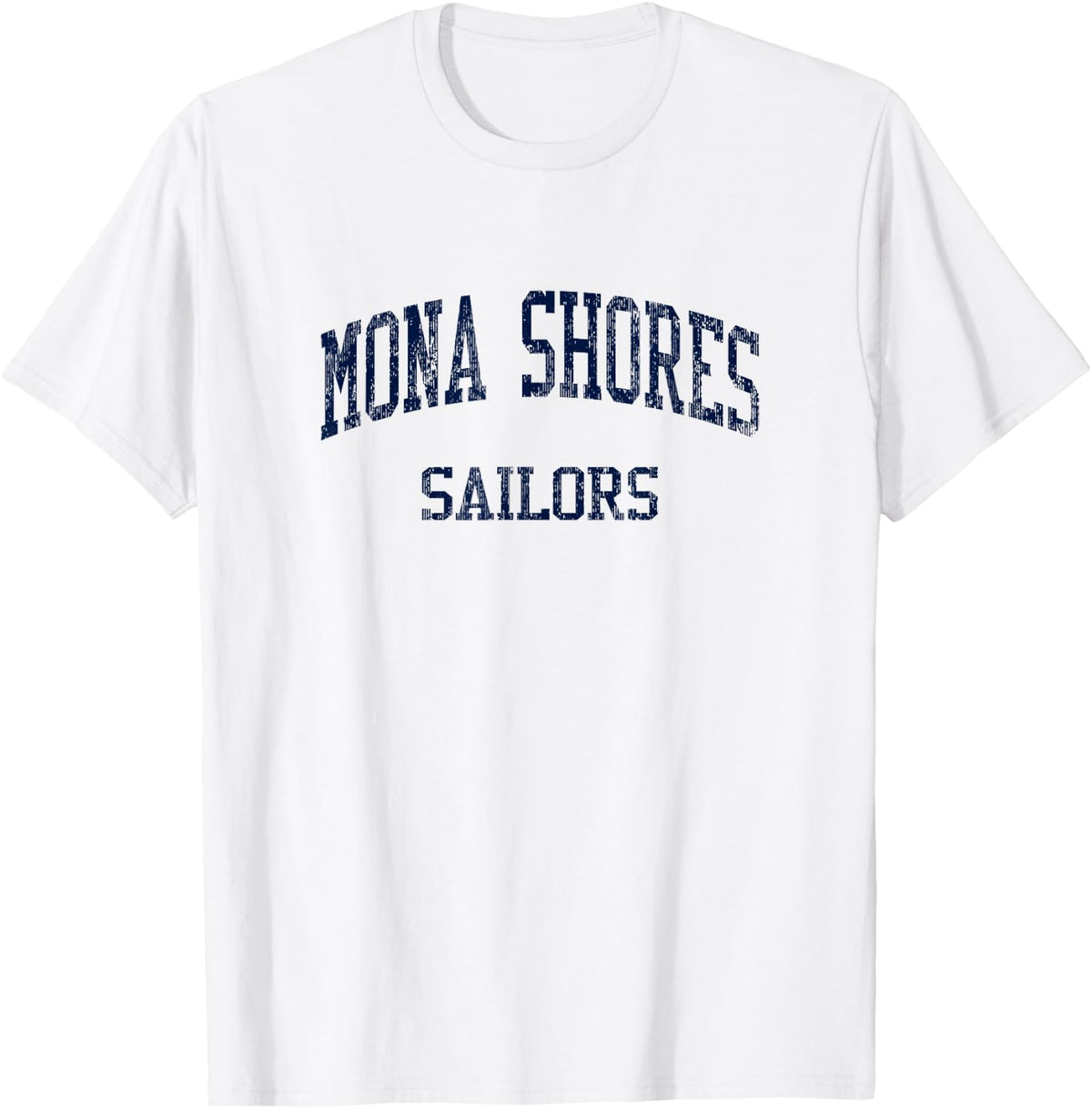 Mona Shores High School HS Muskegon MI Vintage Sports T-Shirt - White