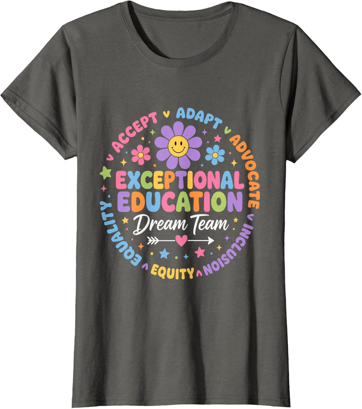 Exceptional Education SPED Teacher Advocate Back to School T-Shirt - Asphalt Grey