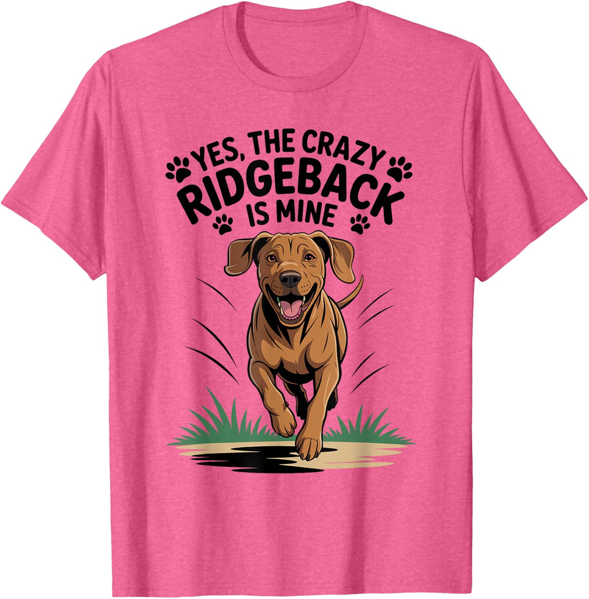 African Lion Dog Breed Funny Pet Cute Rhodesian Ridgeback T-Shirt - Pink Heather