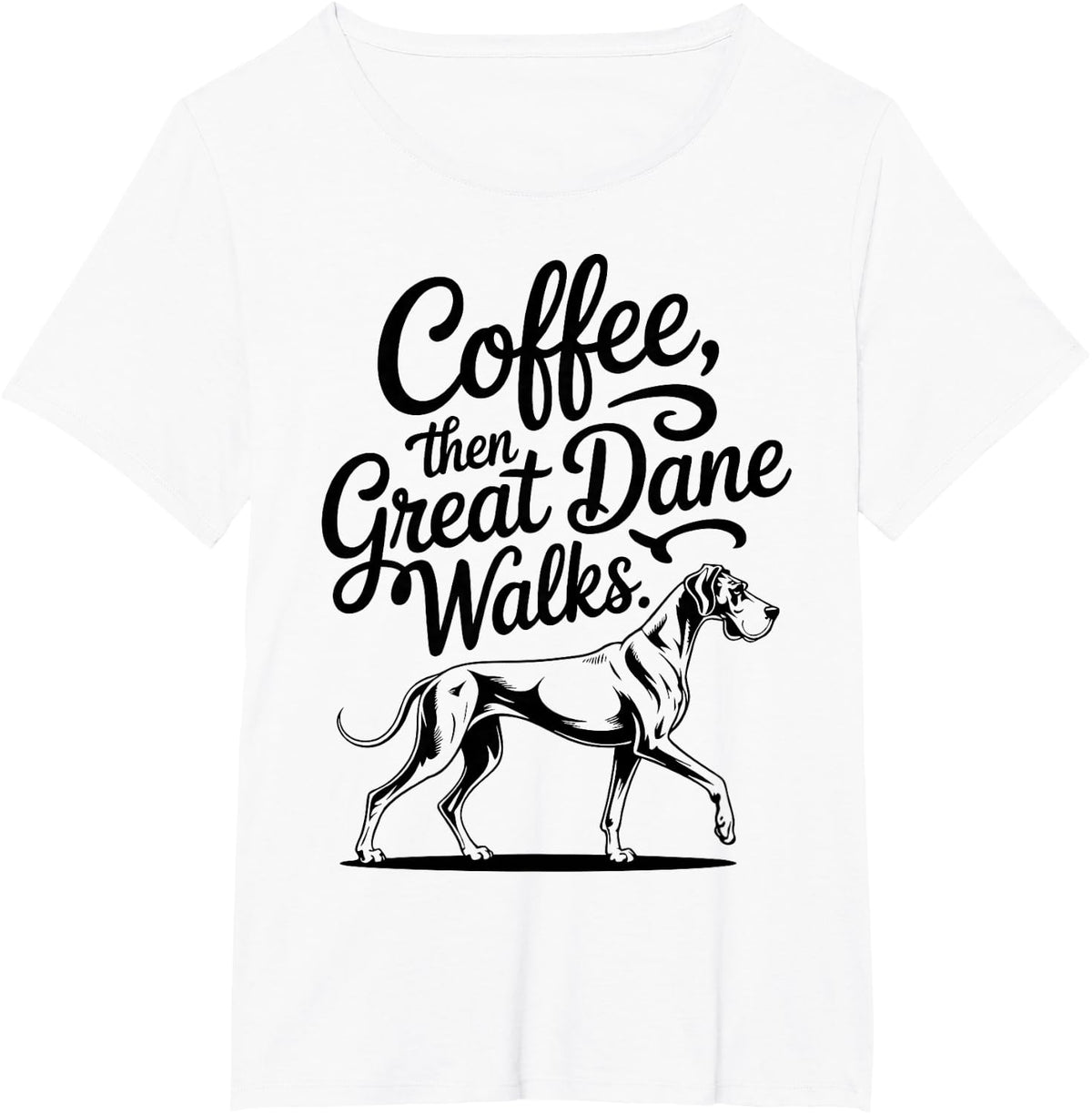 Coffee Great Dane Owner T-Shirt - White