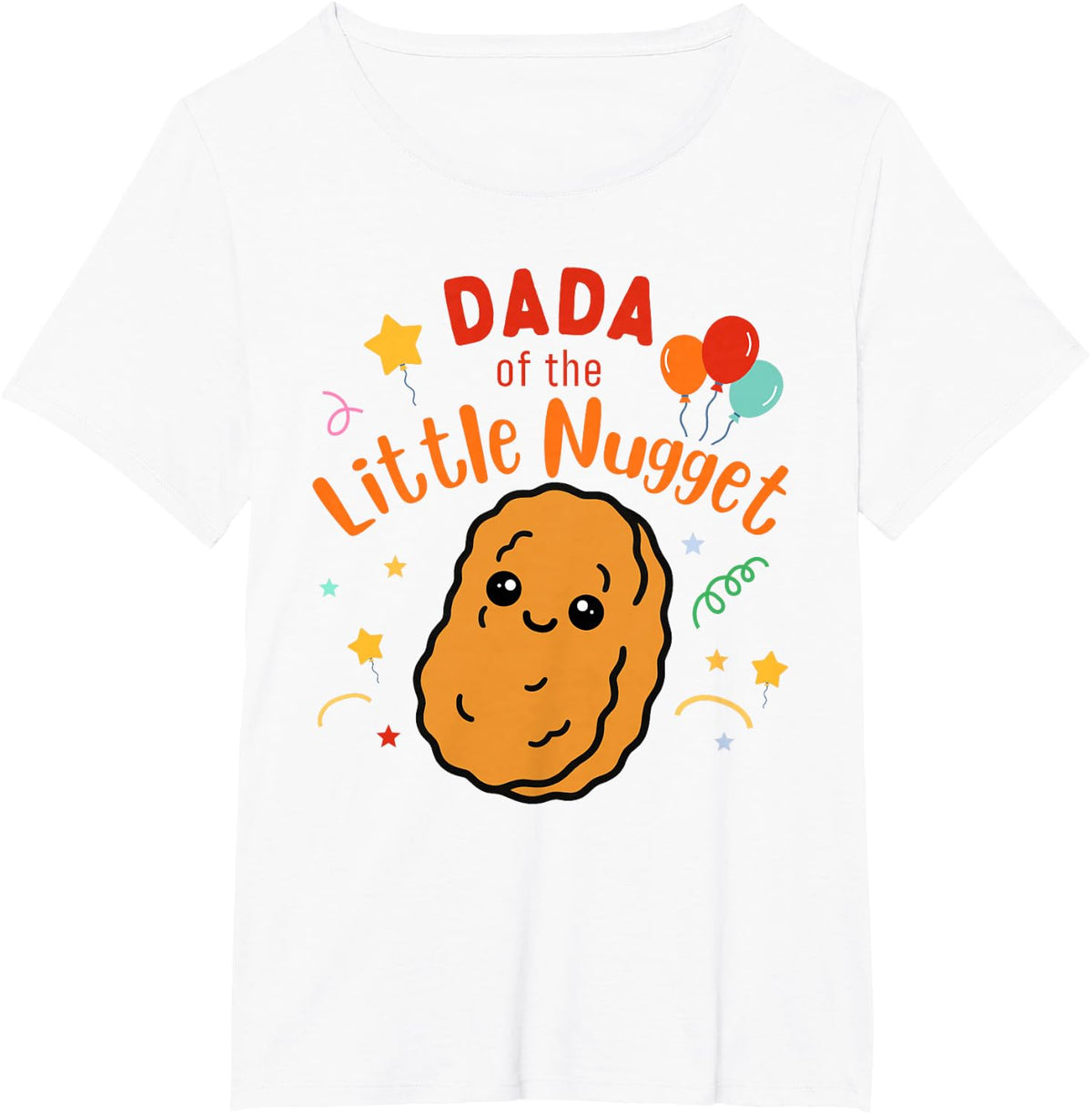 Dada of the Little Nugget Turning One 1st Birthday Matching T-Shirt - White