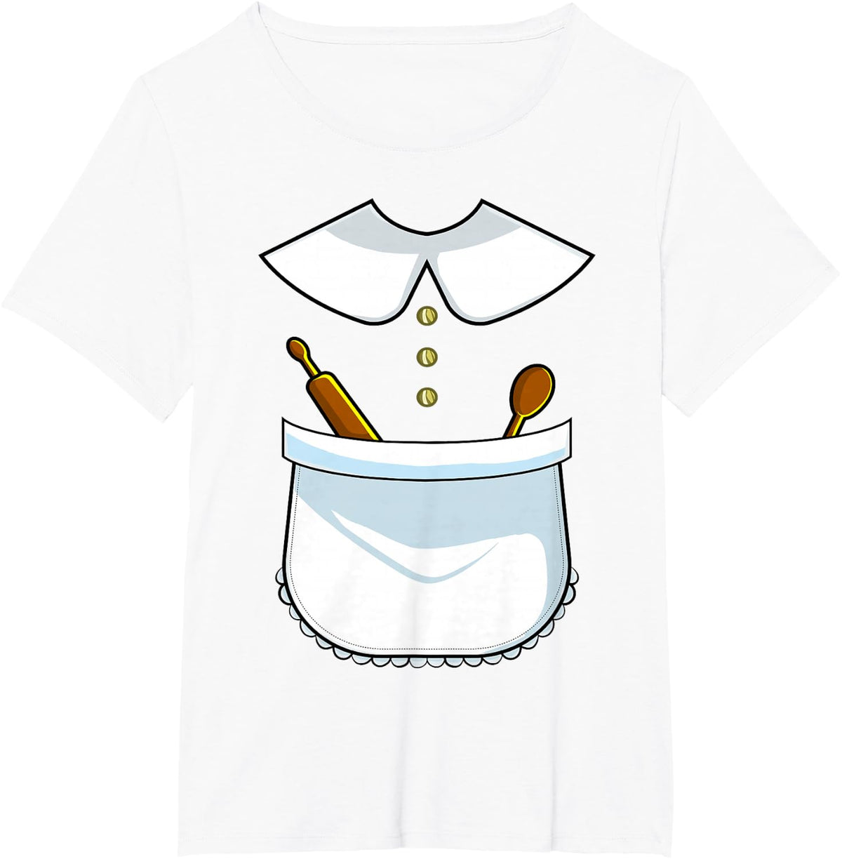 Pilgrim Costume Lady Thanksgiving Turkey Day Women Girls T-Shirt - White