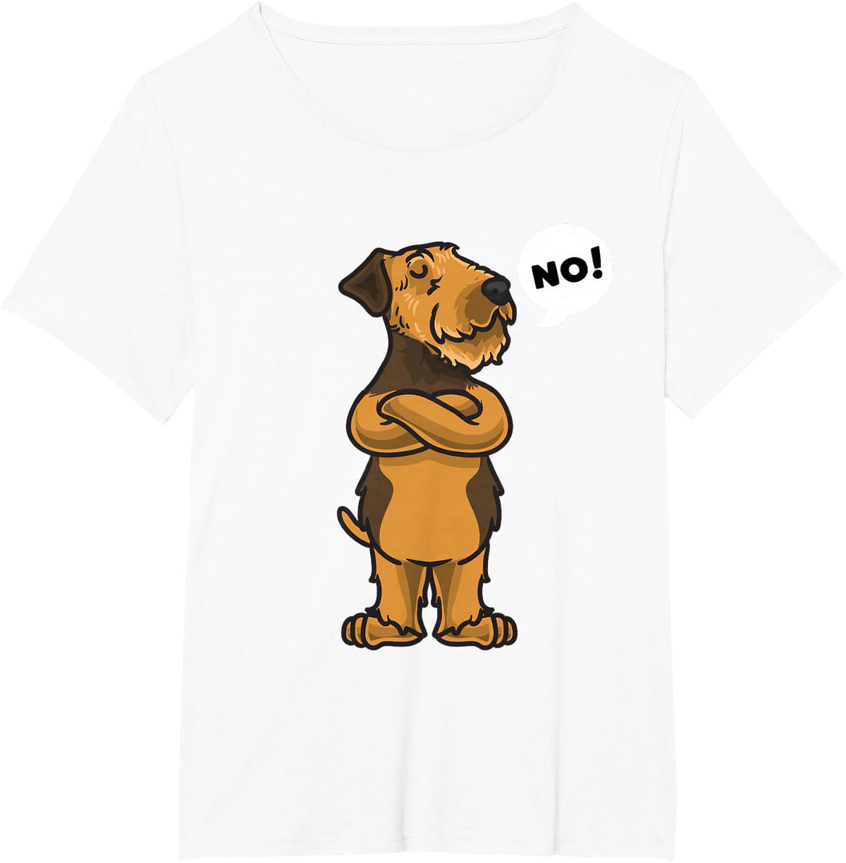 Stubborn Airedale Terrier Dog T-Shirt - White