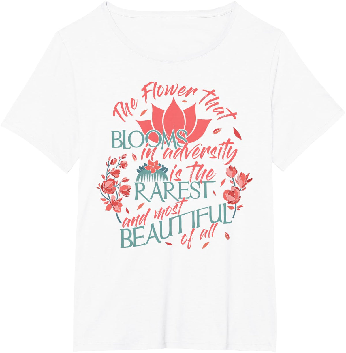 Flower That Blooms In Adversity Teacher Special Education T-Shirt - White